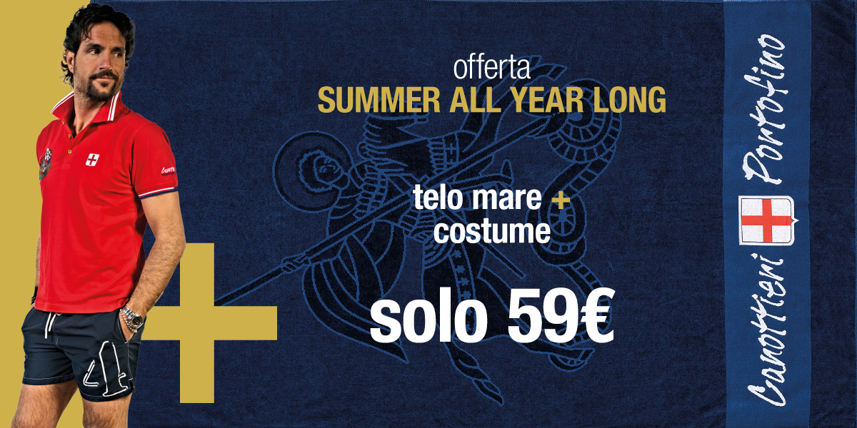 Acquista entro entro il 19 luglio un telo mare e un costume, spendi solo 89€