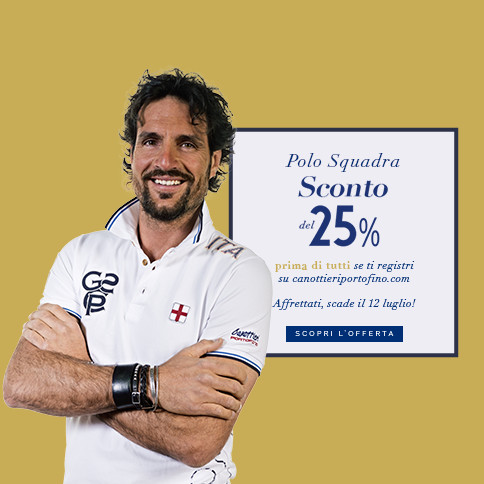 Le polo ufficiali del team Canottieri Portofino con il 25% di sconto se ti registri entro il 12 luglio