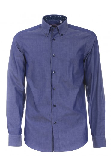 Chemise Canottieri Portofino 021 slim fit Homme bleu