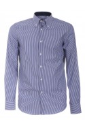 Chemise Canottieri Portofino 021 slim fit Homme bleu-blanc