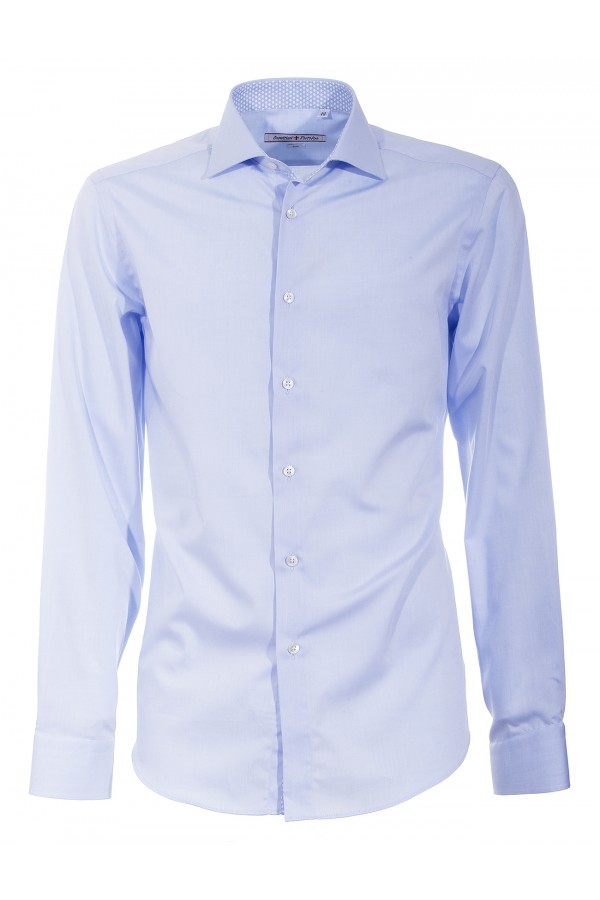 Chemise Canottieri Portofino 002 slim fit Homme bleu clair