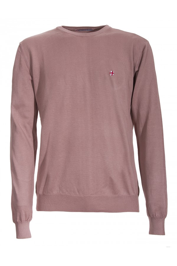 Pullover Canottieri Portofino Croce roundneck Man pinkPull-over Canottieri Portofino Croce col rond Homme rose