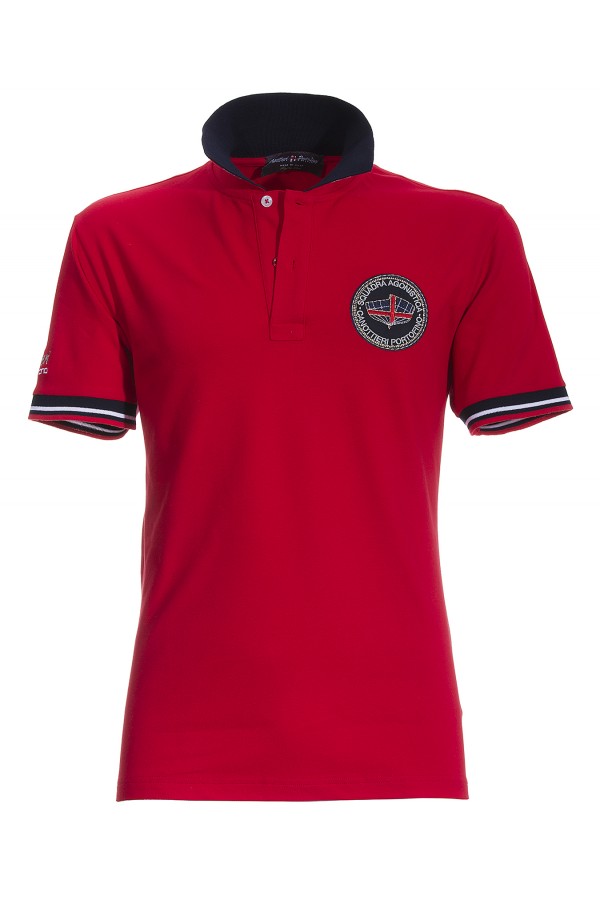 Polo Canottieri Portofino 110 Silver Homme rouge