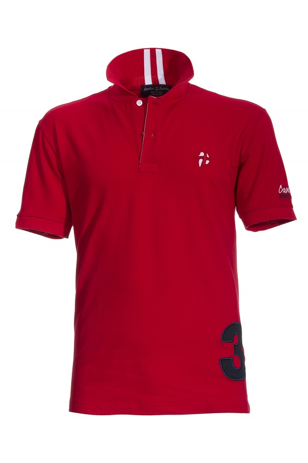 Polo Canottieri Portofino 140 Coach with number Man red