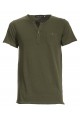 T-shirt Canottieri Portofino con bottoni Uomo verde militare