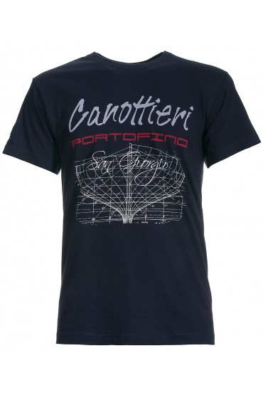 T-shirt Canottieri Portofino Prua Uomo blu