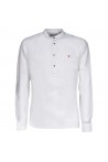 Camicia Canottieri Portofino in lino collo coreana Bianco