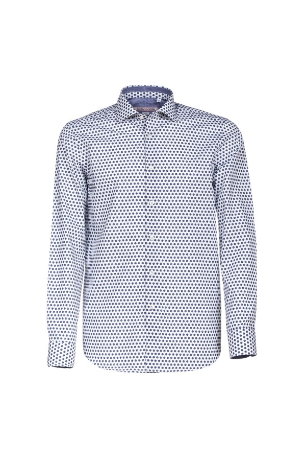 Camicia Canottieri Portofino D84 bianco-blu