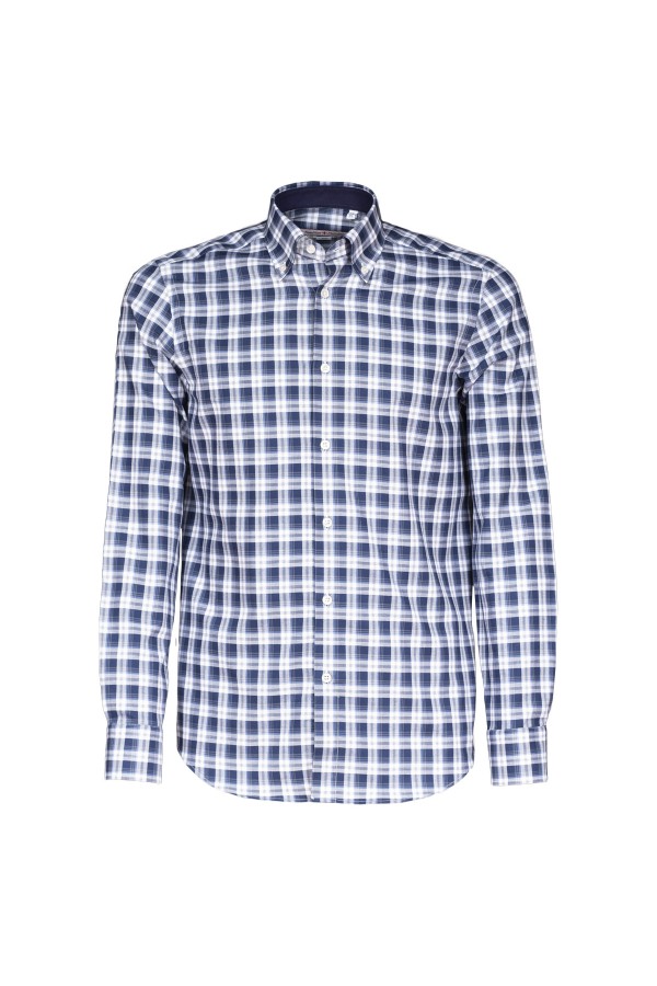 Camicia Canottirti Portofino D58 blu-bianco quadro