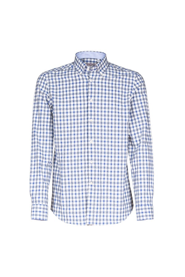 Camicia Canottirti Portofino D58 bianco-azzurro quadro