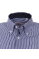 Camicia Canottieri Portofino 021 slim fit Uomo blu-bianco